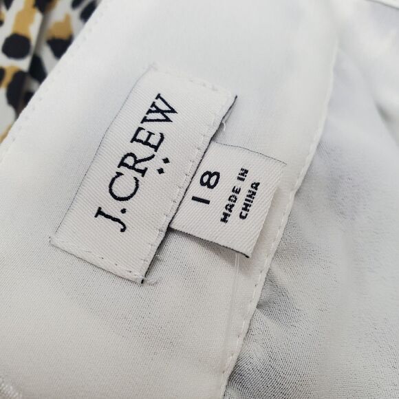 J Crew Animal Print Pleated Lined Back-Zip Mini Skirt Size 18 NWT - Picture 5 of 8